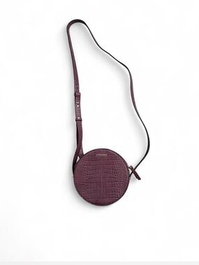 Nine West Plum Croc-Embossed Round Crossbody